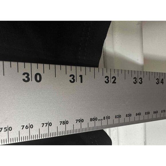 Avenue Top Womens Size 20 Black Short Sleeve Pleated Neck Front Tunic Shirt - Picture 5 of 5